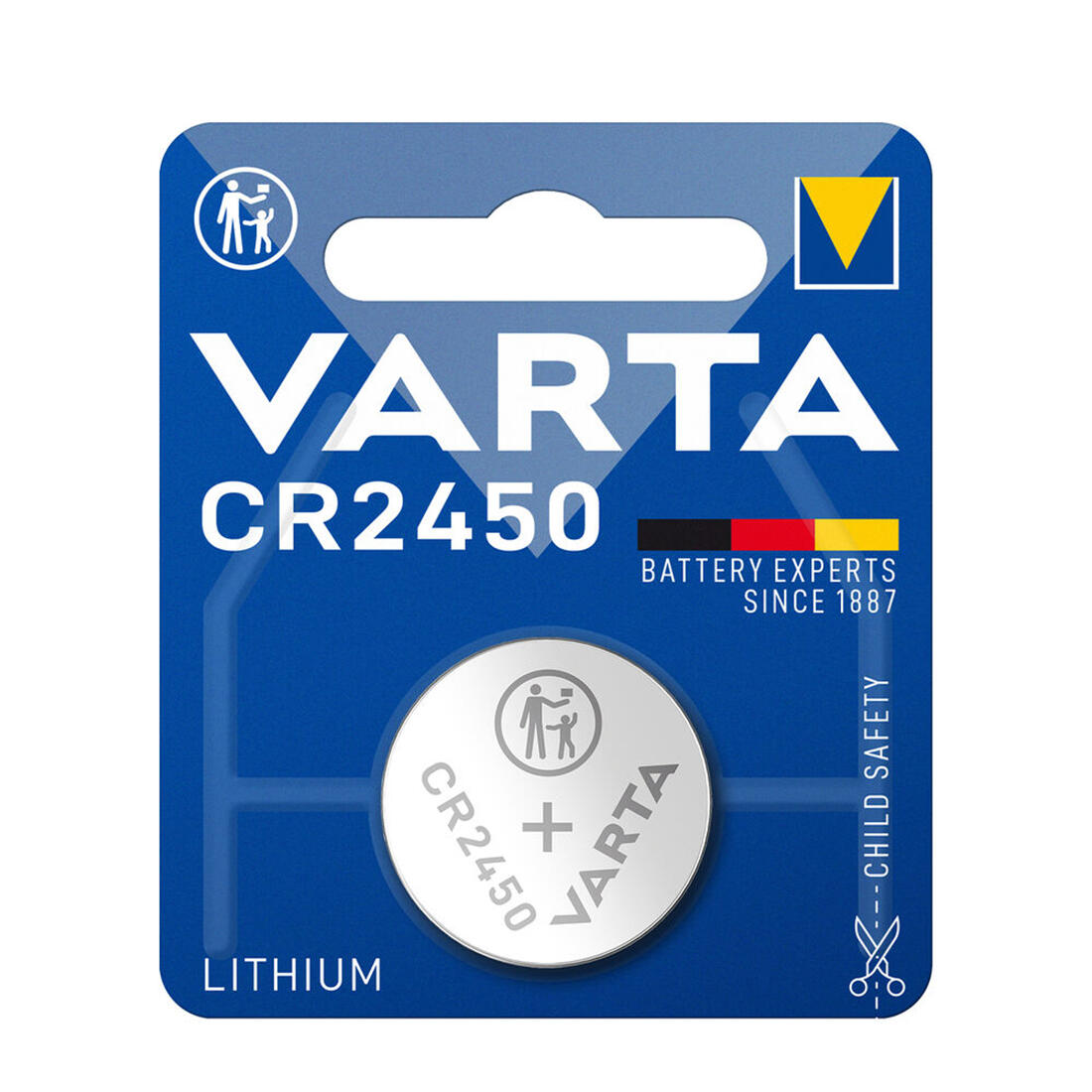baterie knoflíková CR2450 lithiová VARTA 0.01 Kg MTA MAXMIX Sklad14 129185