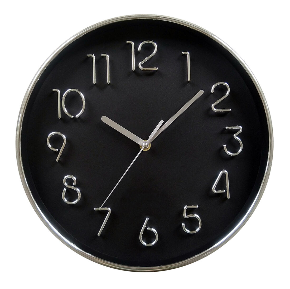 hodiny nástěnné pr.30cm,3D ciferník,PH,sklo,kov BÍ/ČER 0.53 Kg MTA MAXMIX Sklad14 615019