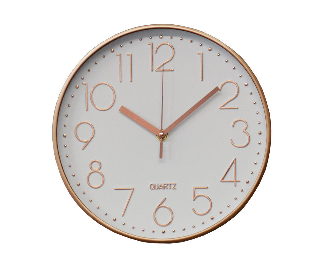 hodiny nástěnné pr.25cm,3D ciferník,PH,sklo,kov RŮŽ-ZLA/BÍ 0.4 Kg MTA MAXMIX Sklad14 615026