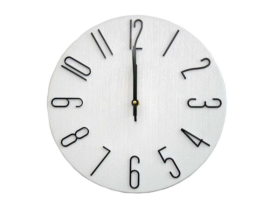 hodiny nástěnné pr.30cm,3D ciferník,PH,kov BÍ 0.4 Kg MTA MAXMIX Sklad14 615028