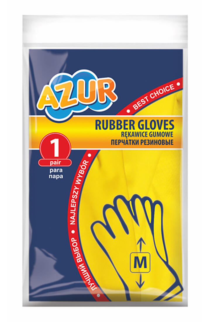 rukavice úklidové AZUR vel. M latexové 0.01 Kg MTA MAXMIX Sklad14 394337 5903355006008