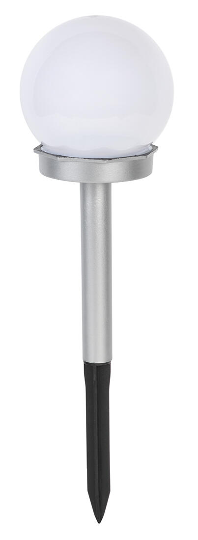 lampa solární KOULE 10cm v.34cm, 1LED BÍ/STŘ PH 0.07 Kg MTA MAXMIX Sklad14 797451