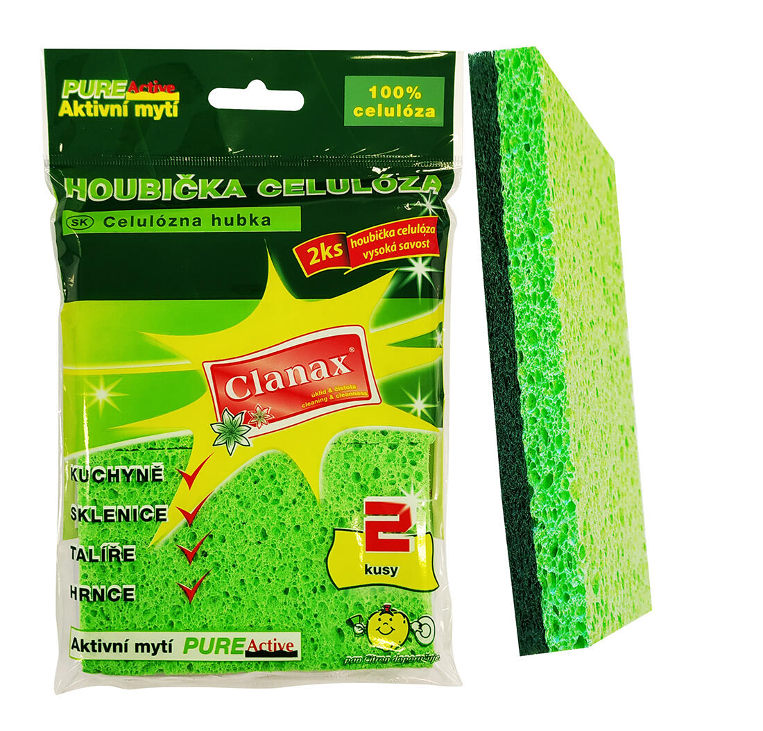 houbička čisticí 11x7x1,2cm celulóza (2ks) 0.03 Kg MTA MAXMIX Sklad14 280119
