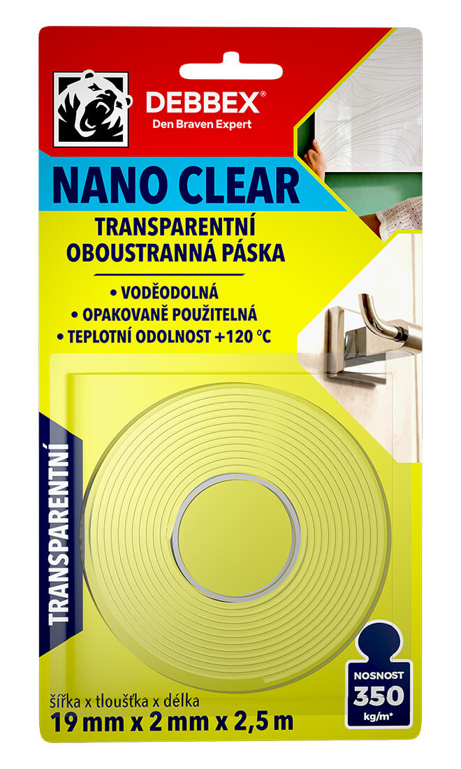 páska oboustr. NANO CLEAR 19mmx2mmx2,5m 0.1 Kg MTA MAXMIX Sklad14 442017