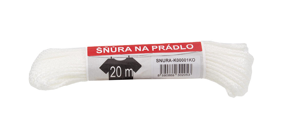 šňůra prádelní PPV 20m pr.3mm BÍ 0.06 Kg MTA MAXMIX Sklad14 602494