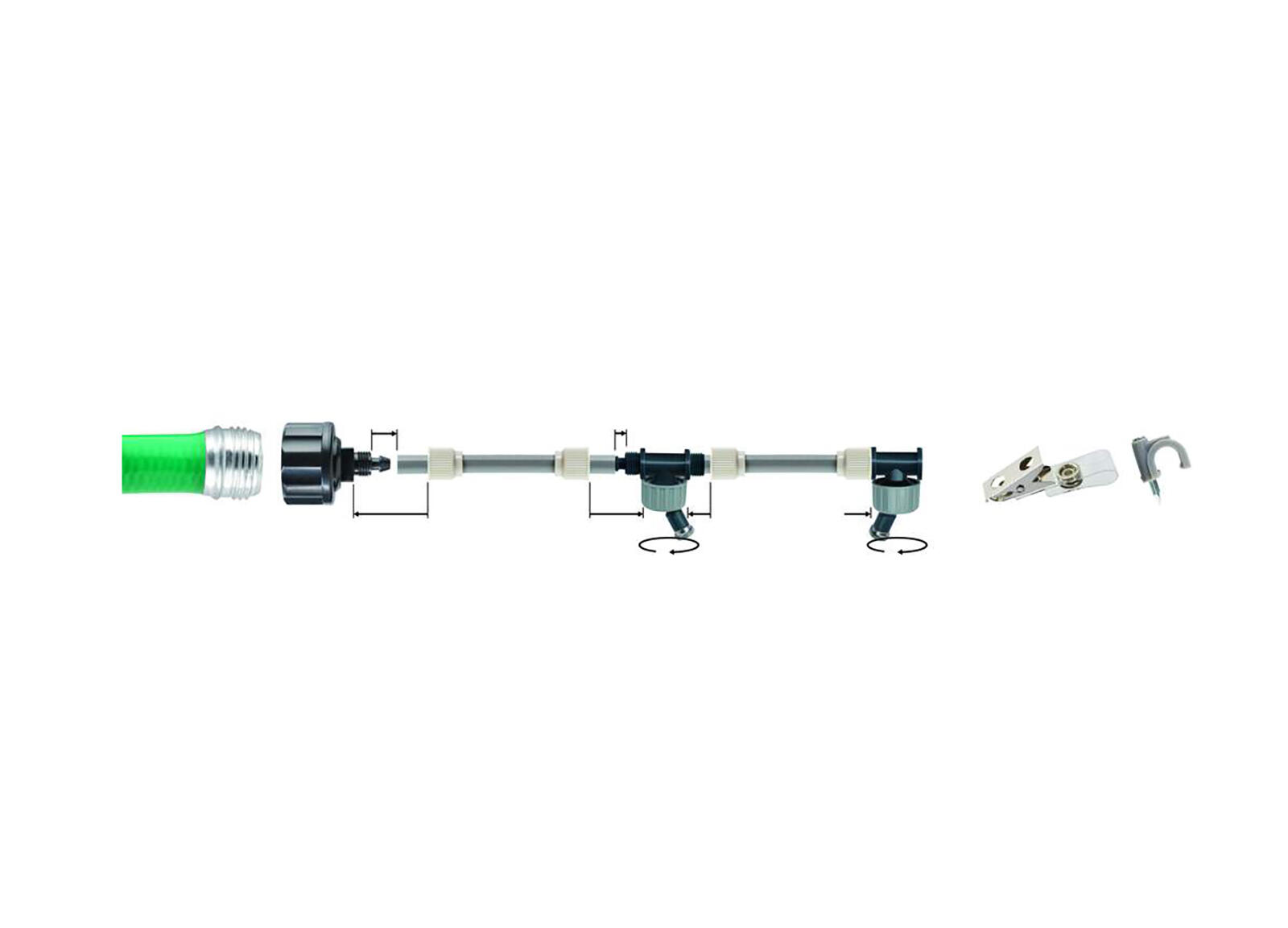 systém vodní mlha  7,5m, 5 trysek 0.44 Kg MTA MAXMIX Sklad14 370151 8591022461310