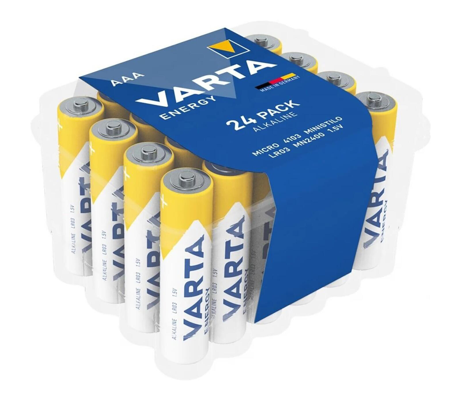 baterie mikrotužková AAA LR03 (24ks) alkalická VARTA 0.27 Kg MTA MAXMIX Sklad14 129243