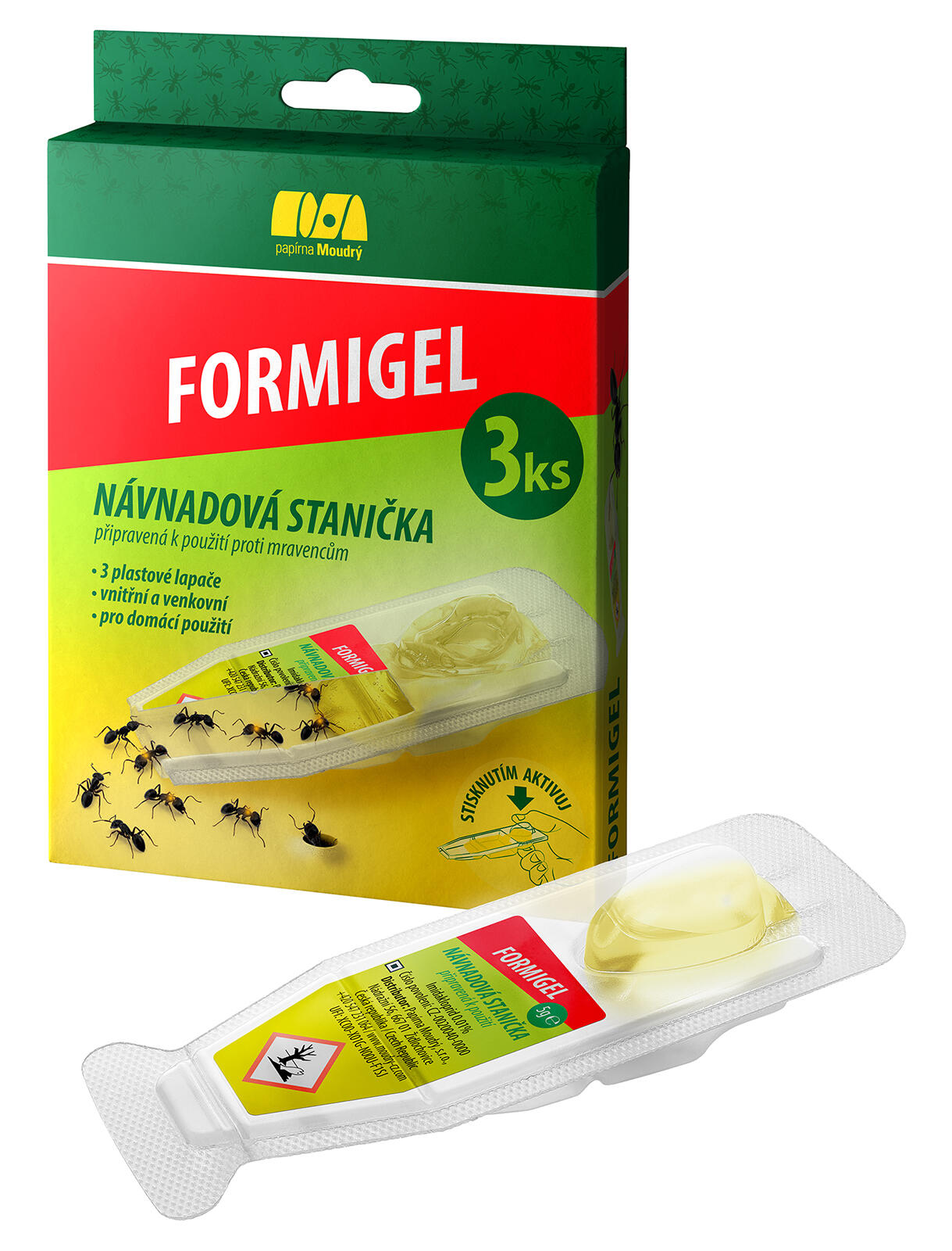 stanička návnadová na mravence FORMIGEL (3ks) 0.03 Kg MTA MAXMIX Sklad14 908737