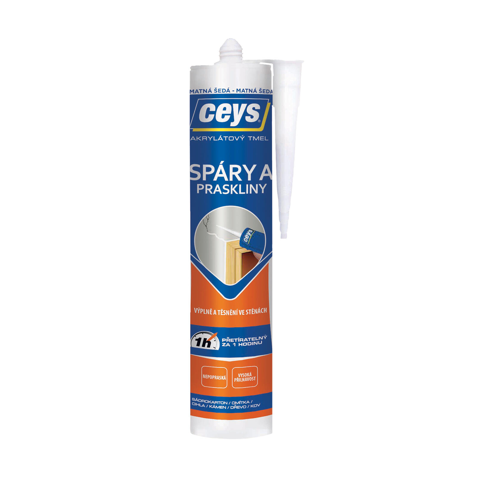 tmel akrylátový spáry a praskliny 280ml ŠE mat. CEYS 0.45 Kg MTA MAXMIX Sklad14 505014