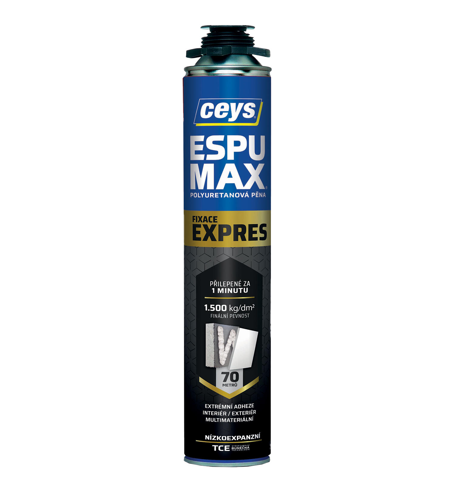 pěna montážní 750ml nízkoexpanzní  pistolová ESPUMAX EXPRESS CEYS 0.75 Kg MTA MAXMIX Sklad14 505016