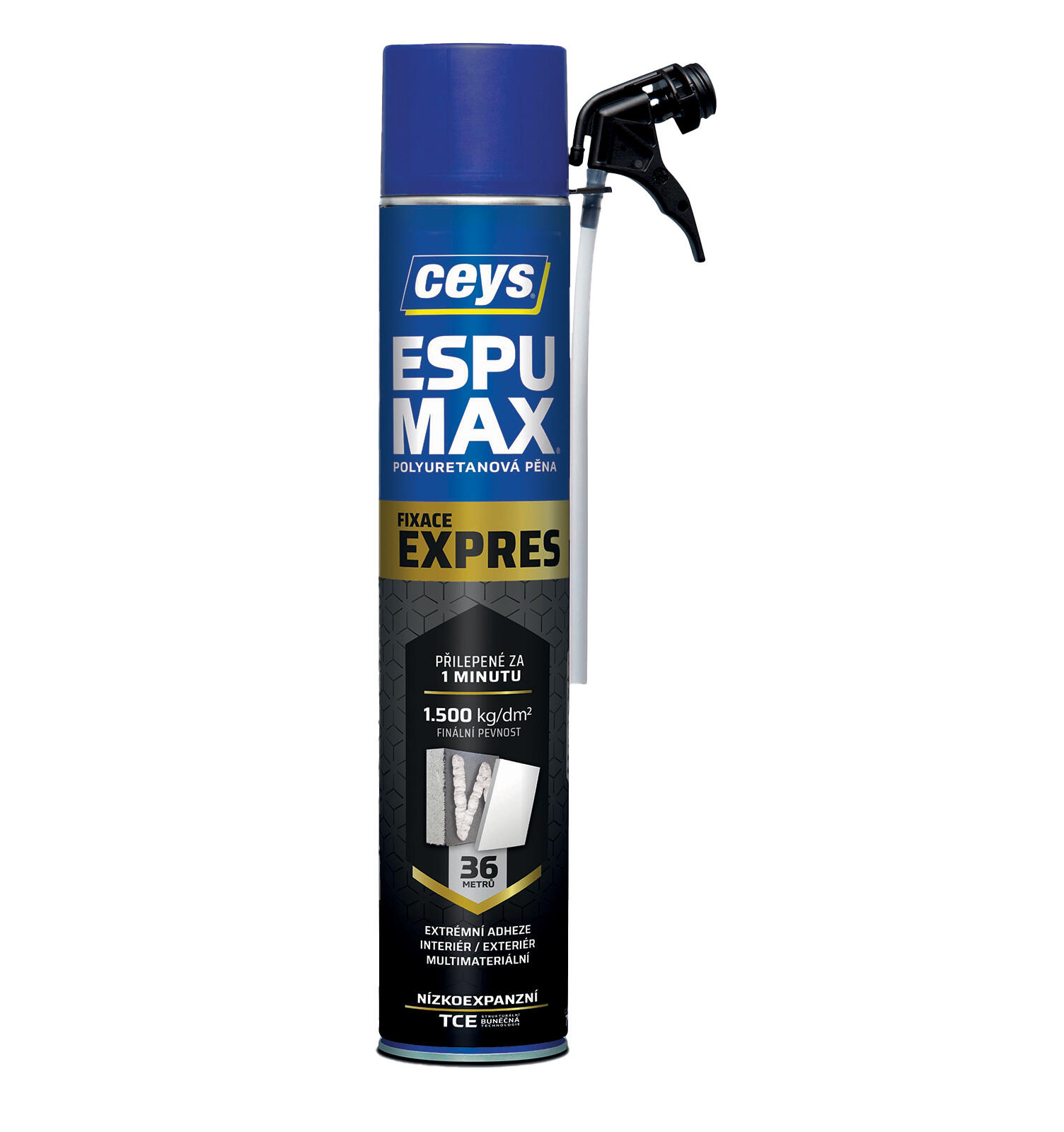 pěna montážní 750ml nízkoexpanzní  trubičková ESPUMAX EXPRESS CEYS 0.75 Kg MTA MAXMIX Sklad14 505018