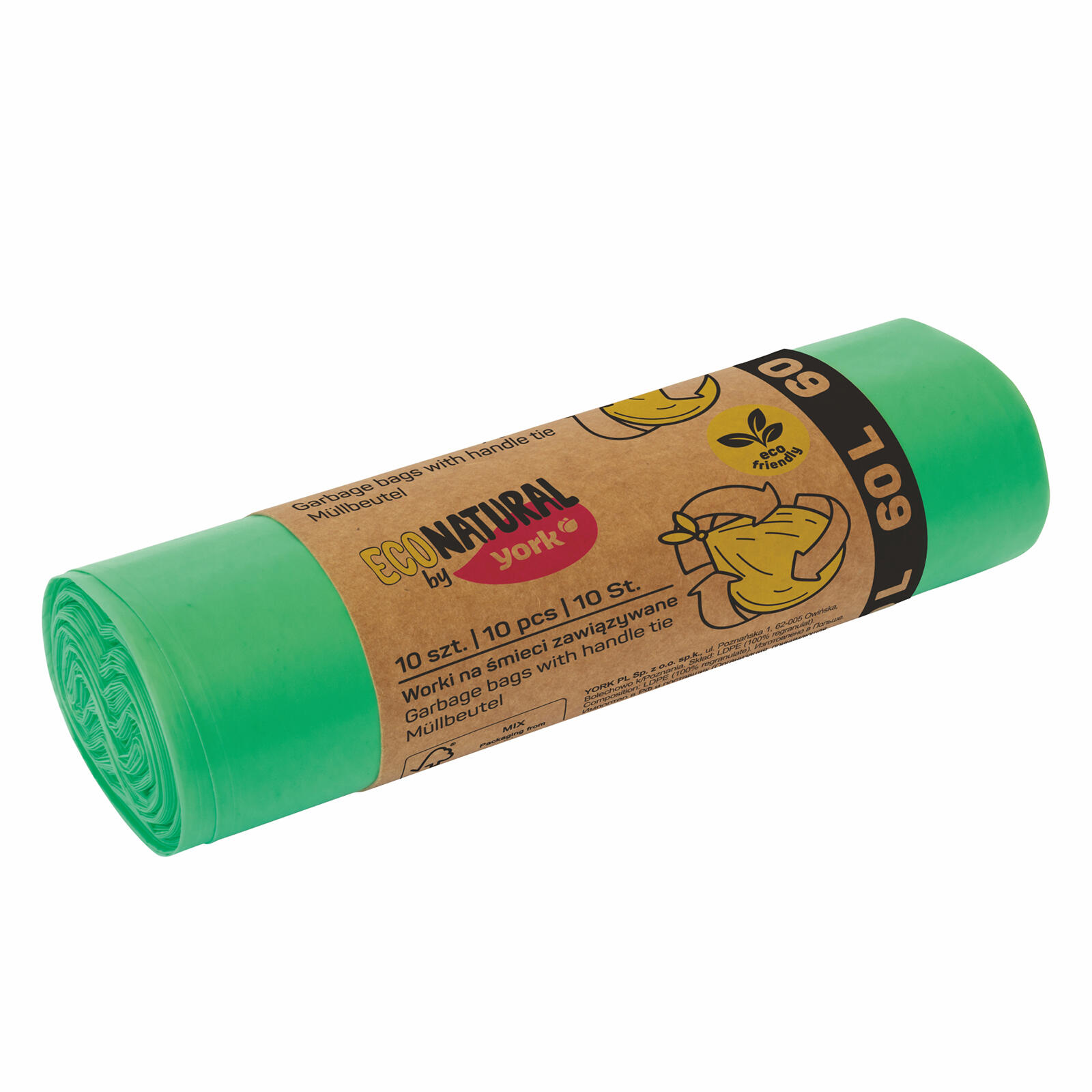 pytle na odpadky ECO s uchy 60l (10ks) 60x70cm ZE 21μm 0.16 Kg MTA MAXMIX Sklad14 394387