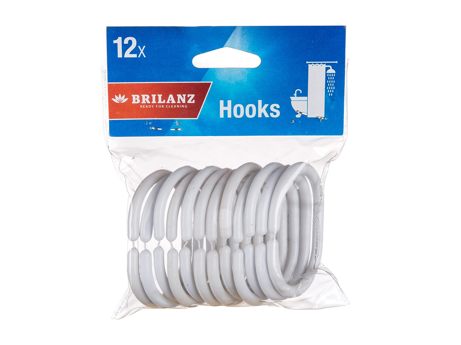 háček pro koupelnový závěs 5,7x4cm PH BÍ (12ks) 0.04 Kg MTA MAXMIX Sklad14 267392