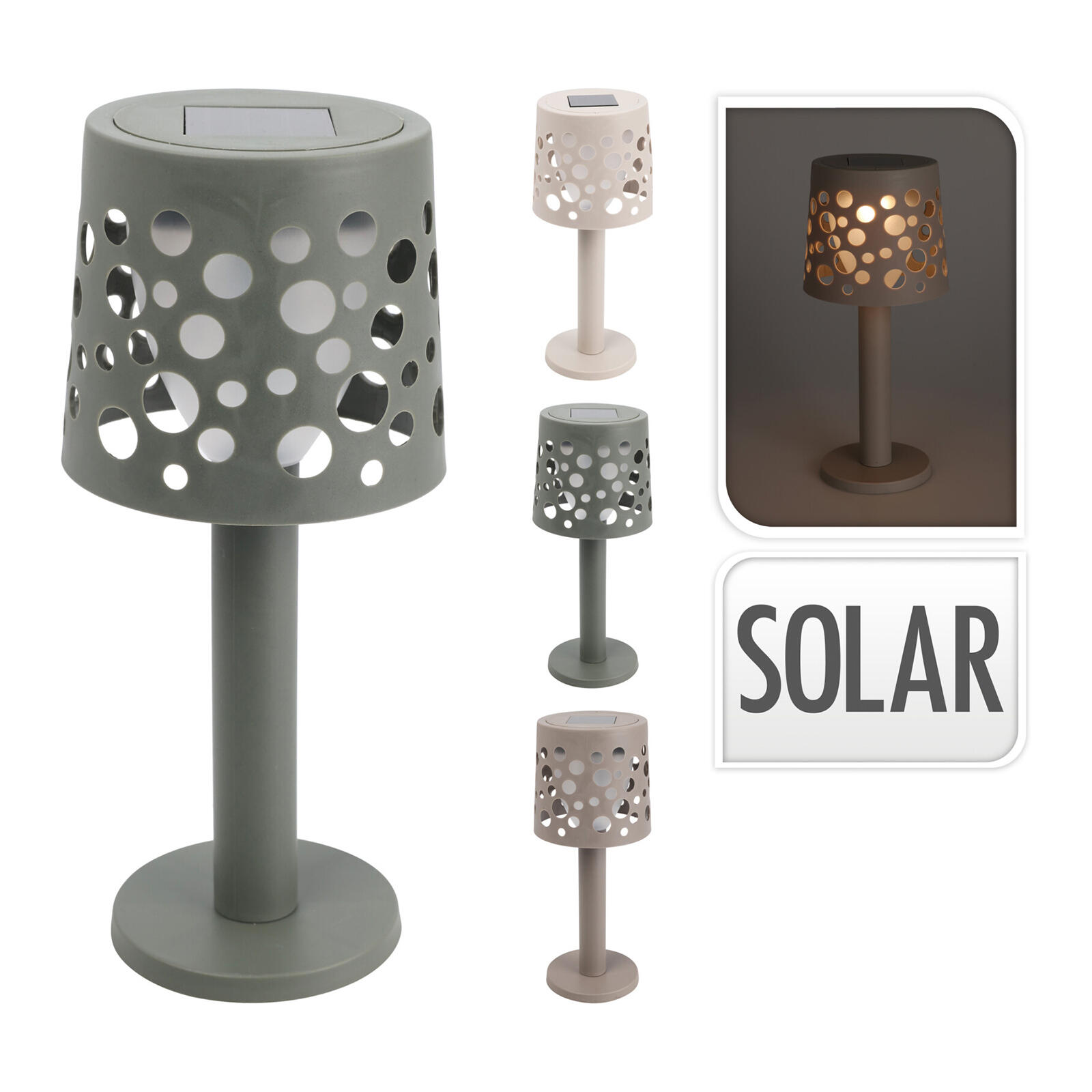lampa solární stolní LED pr.stínidla 7,5/9cm v.21cm PH mix barev 0.09 Kg MTA MAXMIX Sklad14 387200