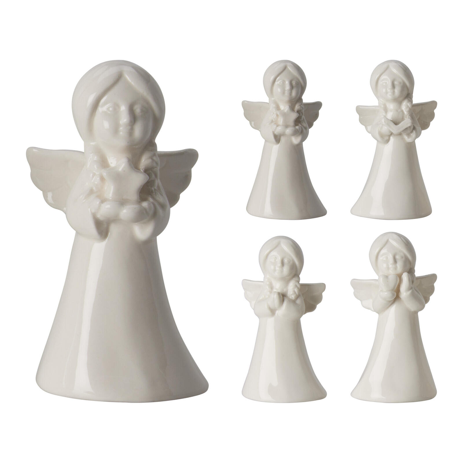 dekorace ANDĚL 11cm porcelán BÍ mix 0.14 Kg MTA MAXMIX Sklad14 387274
