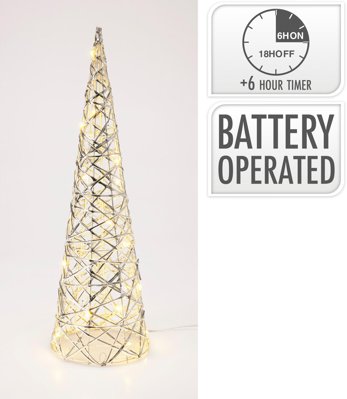dekorace PYRAMIDA 40cm LED STŘ s časovačem 0.12 Kg MTA MAXMIX Sklad14 387298