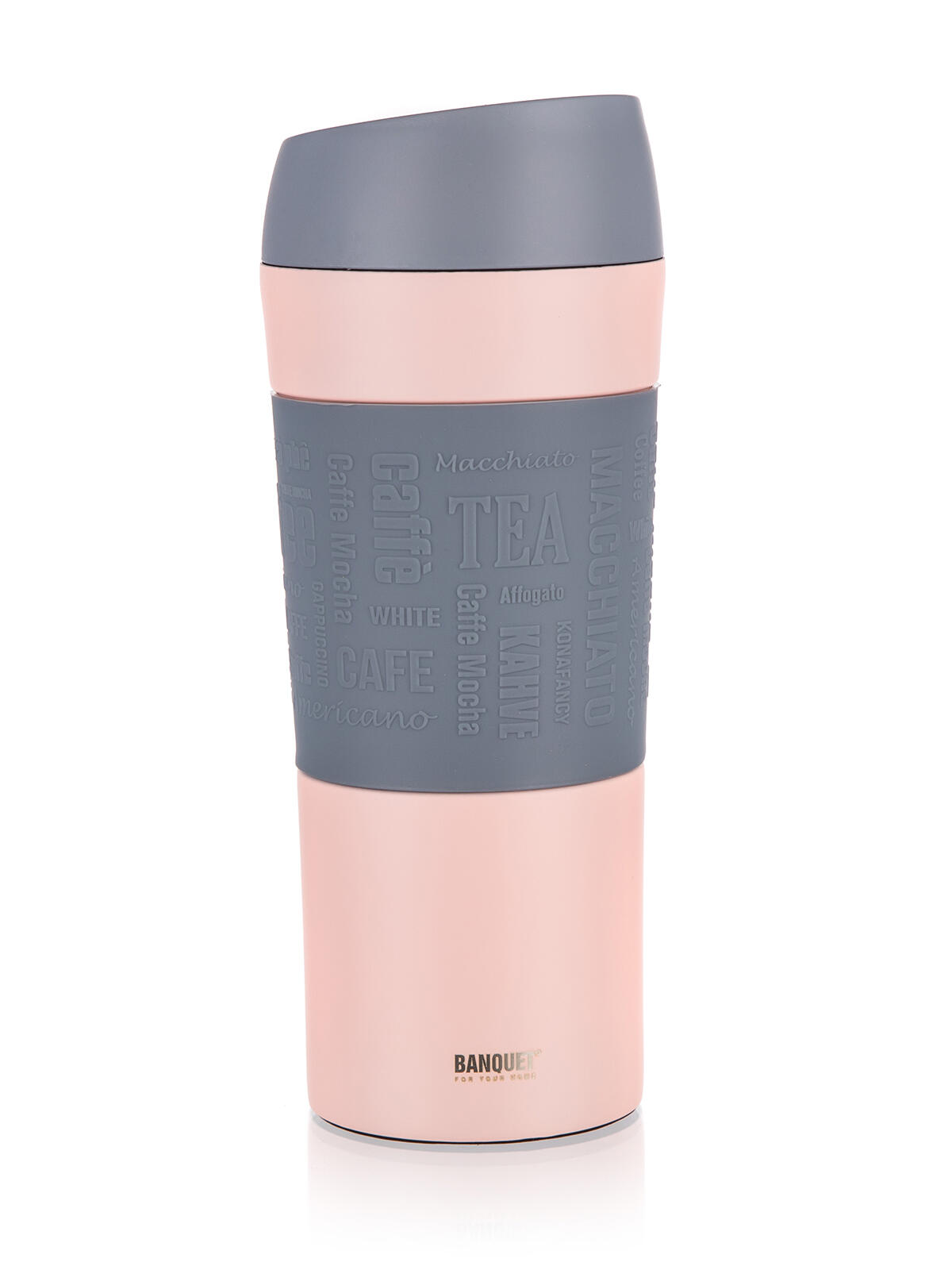 termohrnek 400ml MATTY nerez/silikon RŮŽ
