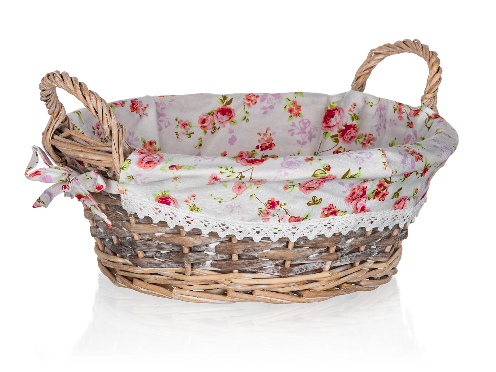 košík ROSES kulatý 30x12cm s uchy proutěný 0.17 Kg MTA MAXMIX Sklad14 287433