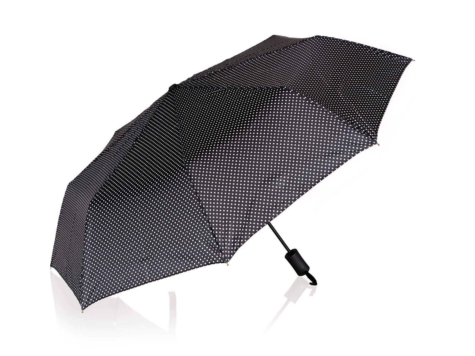 deštník 52cm skládací ČER s puntíky 0.32 Kg MTA MAXMIX Sklad14 767005