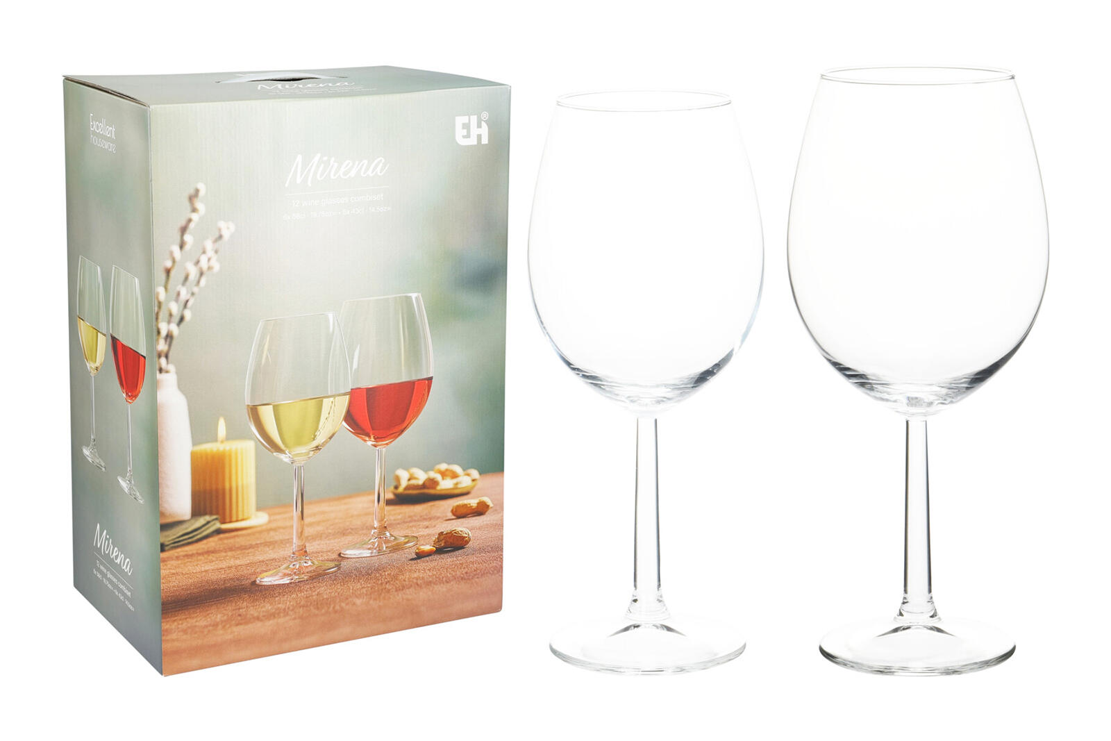 sklenice na víno (6+6ks) 6x430ml, 6x580ml 1.79 Kg MTA MAXMIX Sklad14 387412