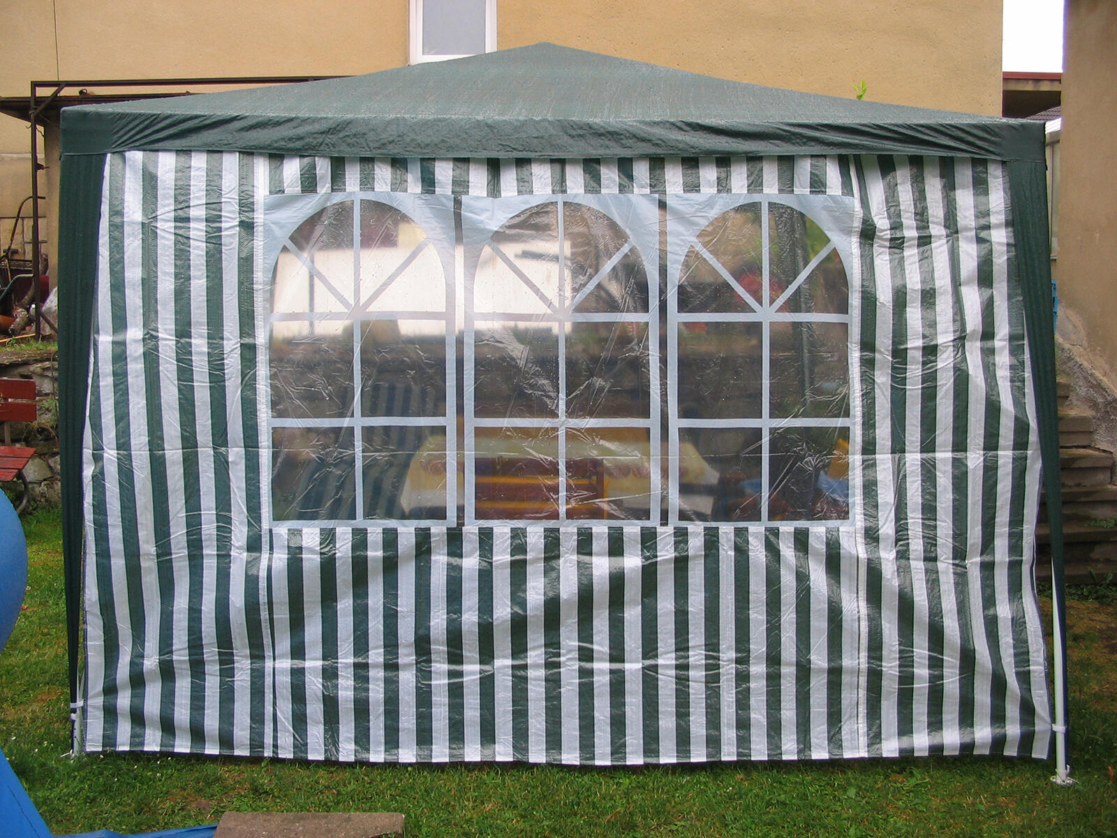 stěna k altánu 295x190cm s oknem PRUHY BÍ/ZE 0 Kg MTA MAXMIX Sklad14 767920