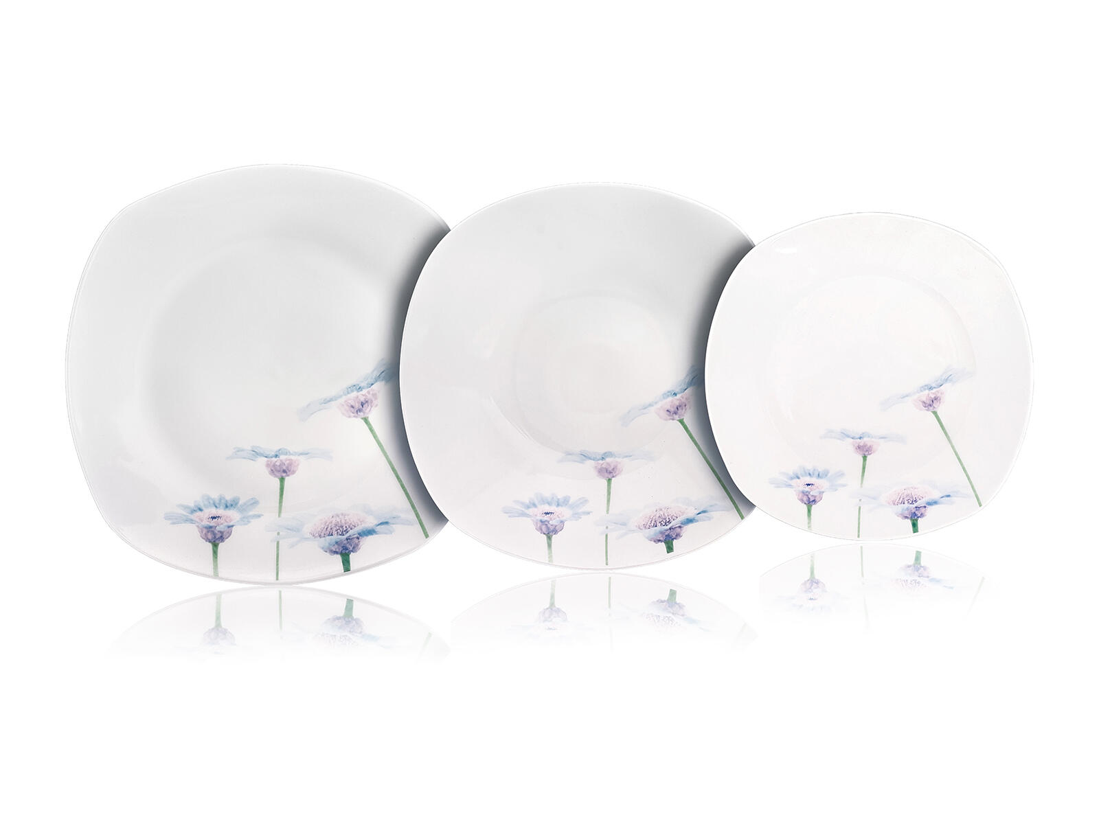 sada jídelní BLUE DAISY square 18díl. porcelánová 7 Kg MTA MAXMIX Sklad14 326906