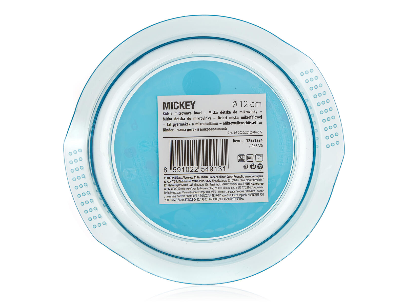 miska 12cm MICKEY PH do mikrovlnné trouby 0.02 Kg MTA MAXMIX Sklad14 326942