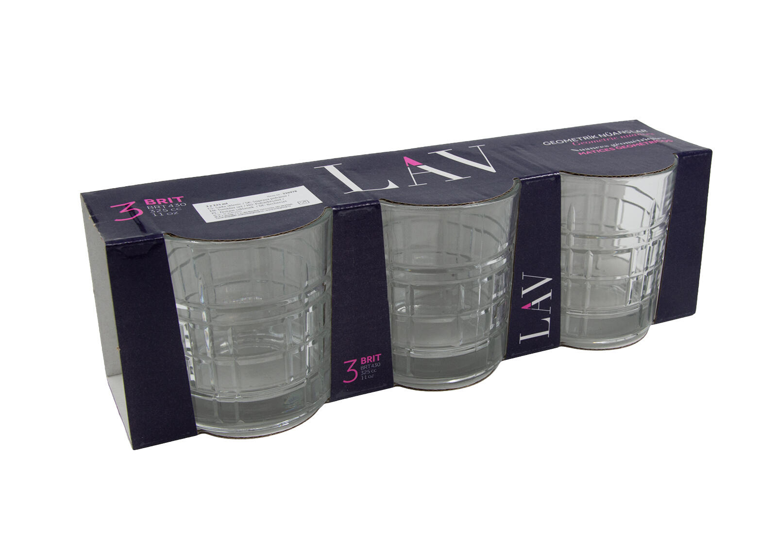 sklenice 325ml BRIT nízká (3ks) 1 Kg MTA MAXMIX Sklad14 326978