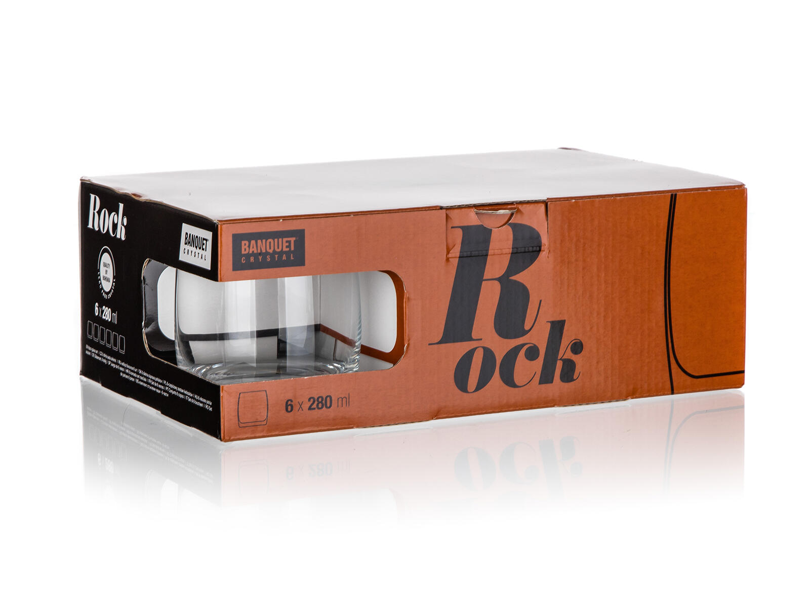 sklenice na whisky 280ml LEONA (6ks) 1.28 Kg MTA MAXMIX Sklad14 326985