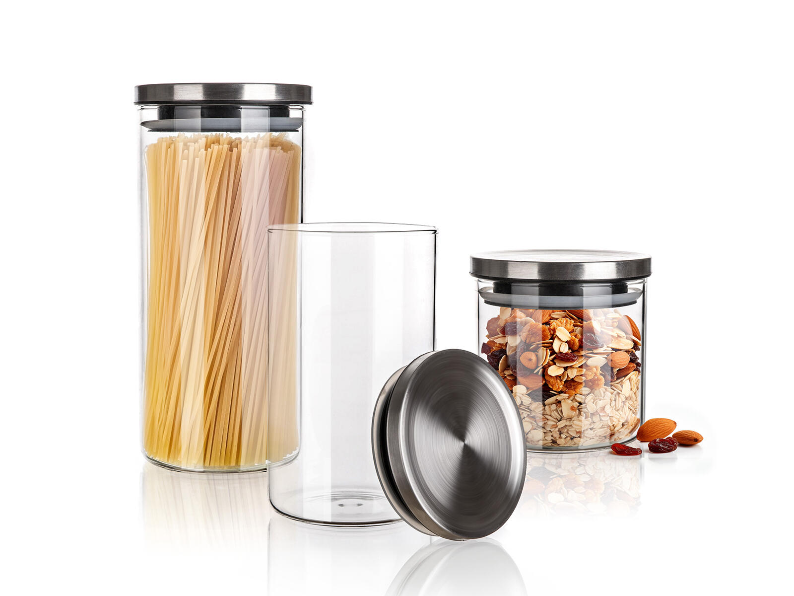 dóza FREIA sada 3díl.(0,65+1,1+1,45l) skl.+nerez víčko 1 Kg MTA MAXMIX Sklad14 326986