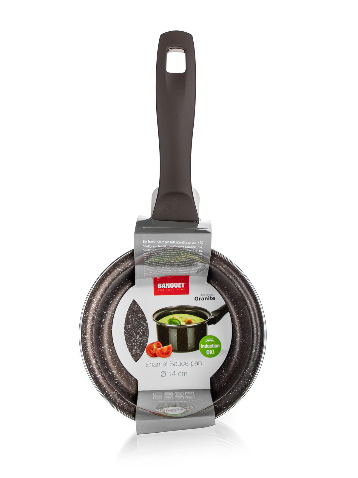 rendlík s ručkou 14x6,5cm smalt.povrch GRANITE Dark Brown 0.44 Kg MTA MAXMIX Sklad14 326994