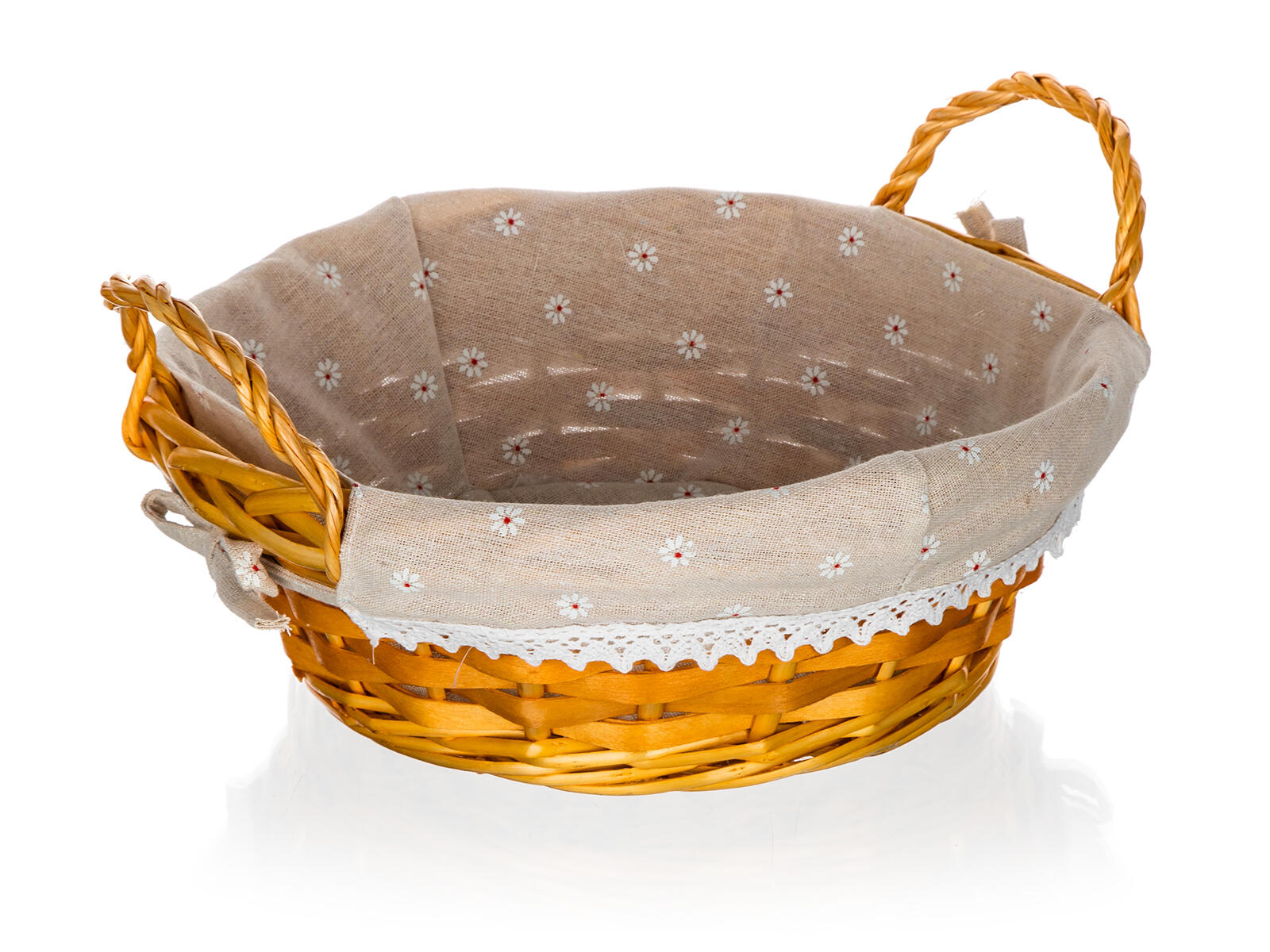 košík DAISY kulatý 30x12cm s uchy proutěný 0.16 Kg MTA MAXMIX Sklad14 327011