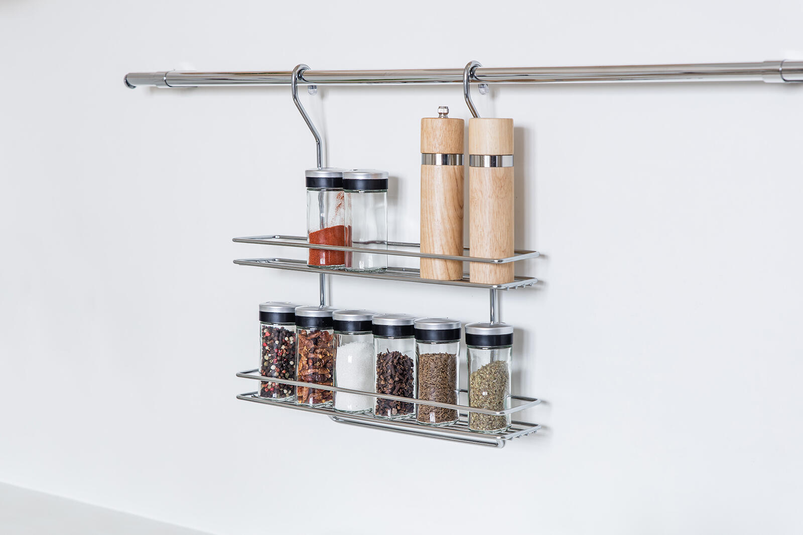 polička závěsná VARIELLA 2 patra 37x37x9cm Cr 0.85 Kg MTA MAXMIX Sklad14 327013