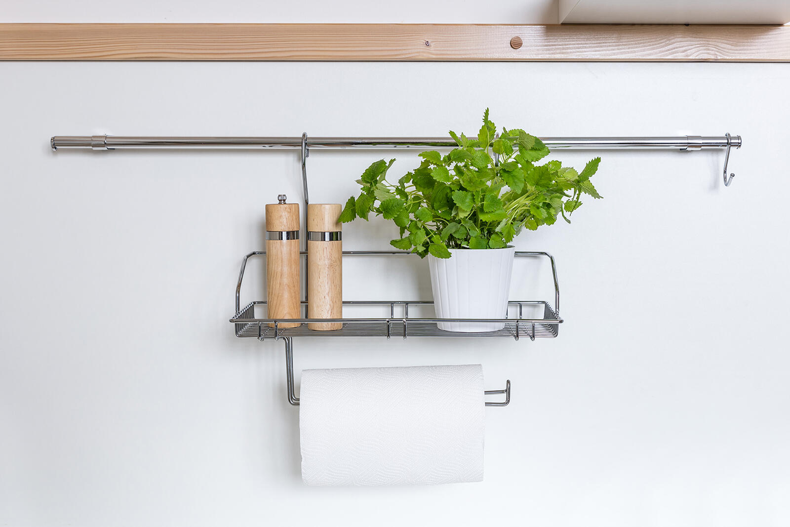 polička závěsná VARIELLA s držákem 40x34x21cm Cr 0.86 Kg MTA MAXMIX Sklad14 327014