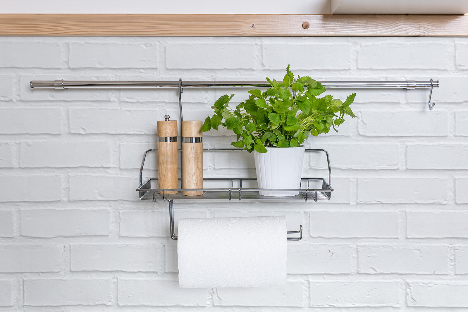 polička závěsná VARIELLA s držákem 40x34x21cm Cr 0.86 Kg MTA MAXMIX Sklad14 327014