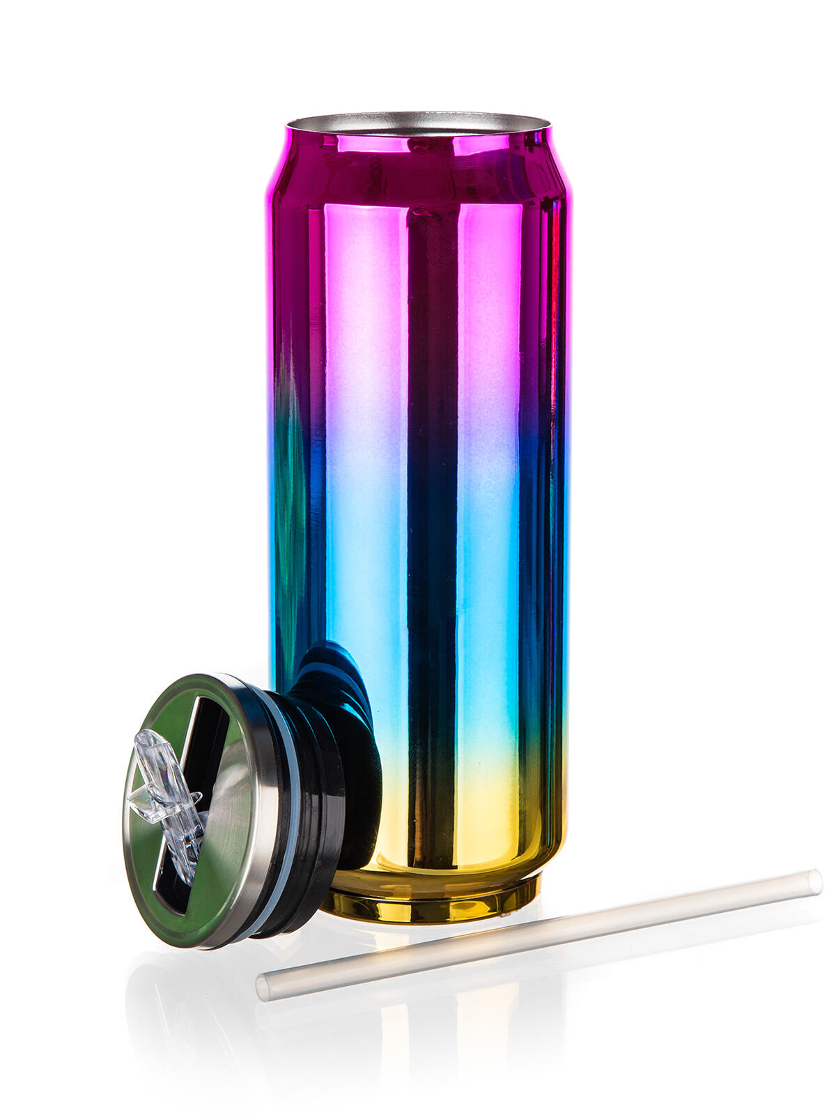 termoska 0,43l plechovka BE COOL nerez DUHOVA RŮŽ 0.27 Kg MTA MAXMIX Sklad14 327024