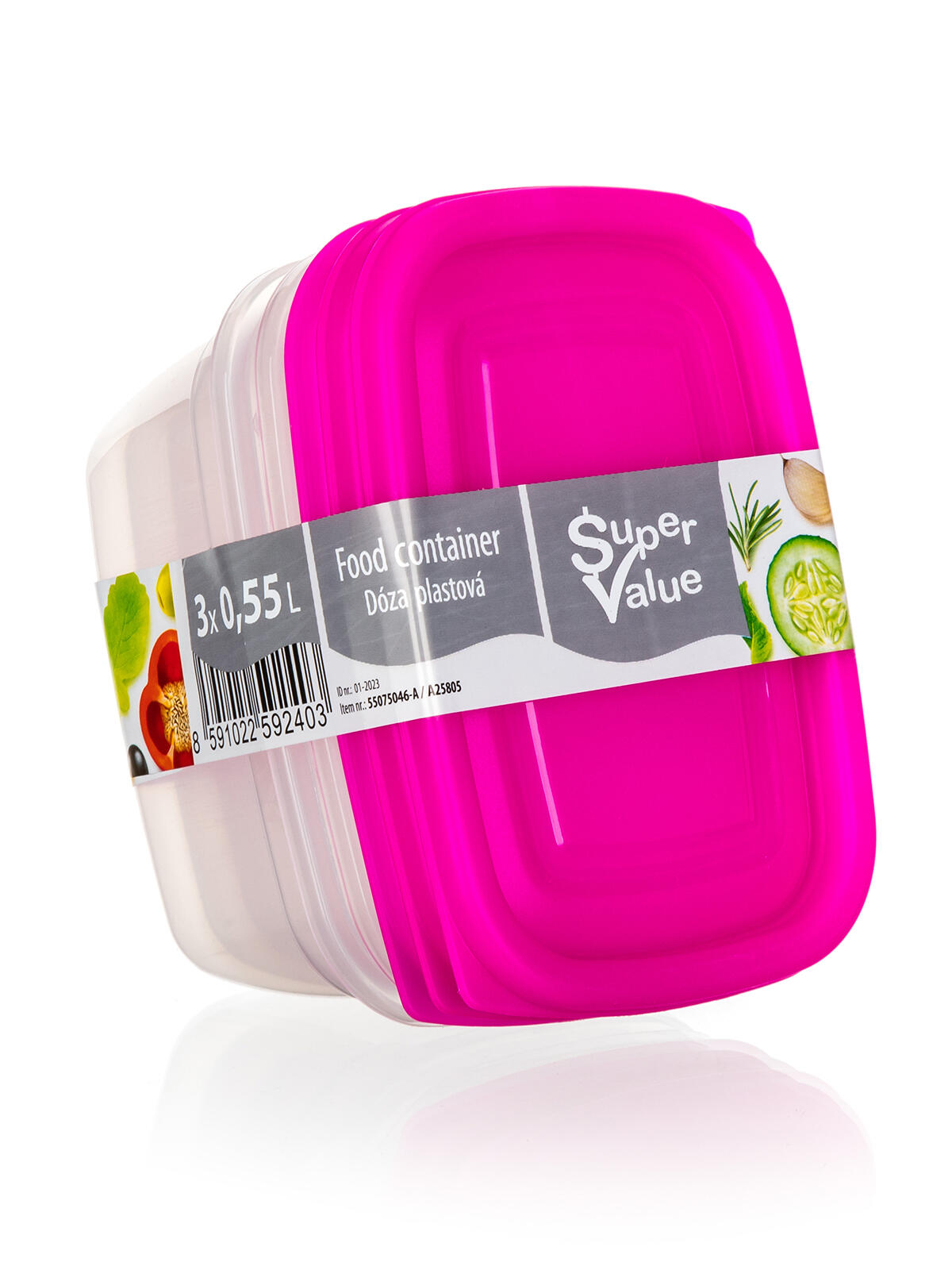 dóza obdél. 0,55l SUPER VALUE PH TRA/RŮŽ (3ks)