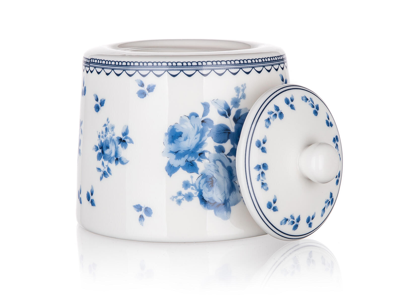 cukřenka BLUE FLOWER v.9,5cm keramická