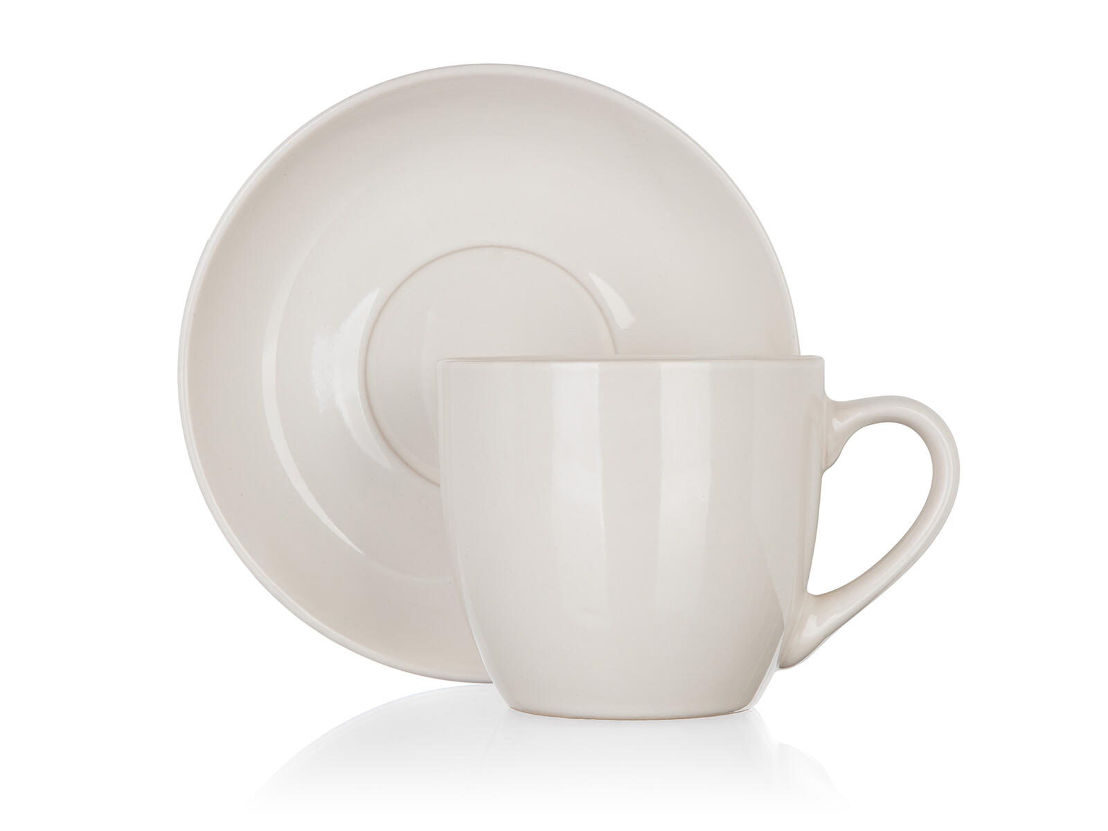 šálek + podšálek 250ml NATURAL Ivory keramický