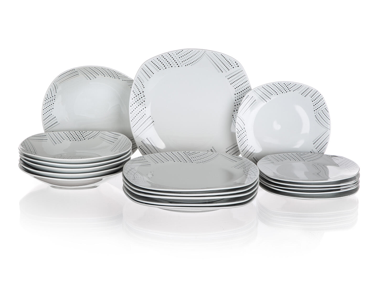 sada jídelní CHARME square 18díl. porcelánová