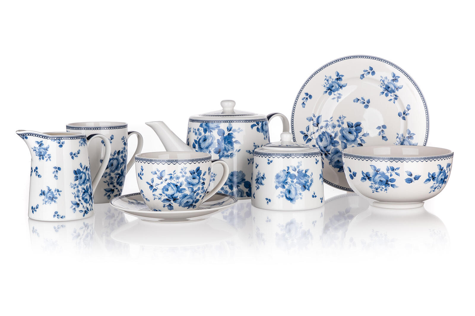 konvice 1l BLUE FLOWER keramická