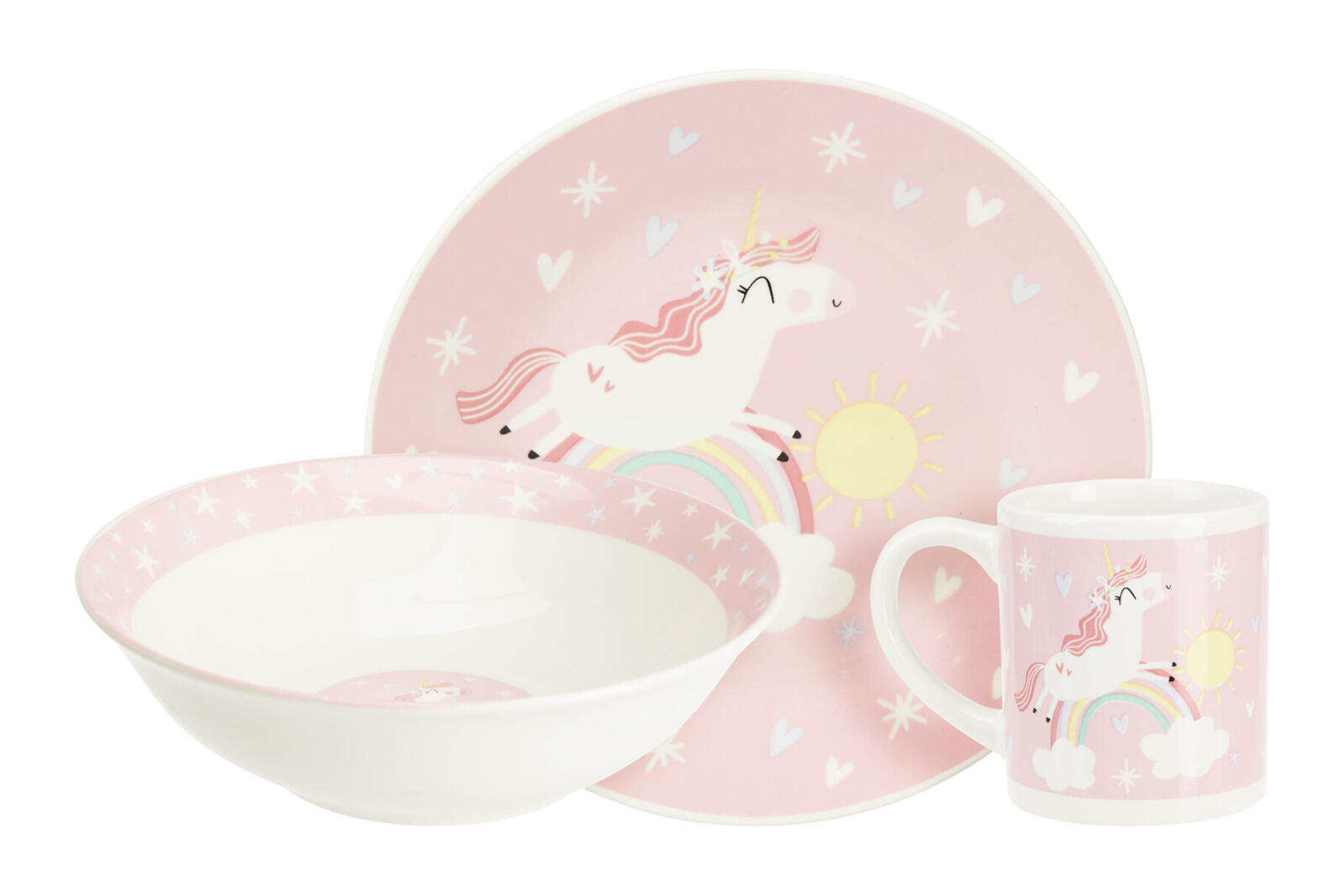 sada jídelní dětská 3díl. porcelánová, mix dekorů