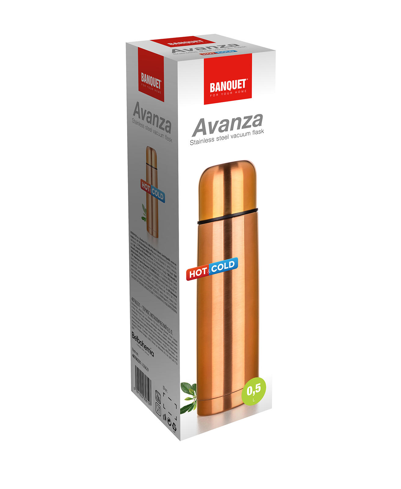 termoska 0,5l AVANZA nerez metalická měděná