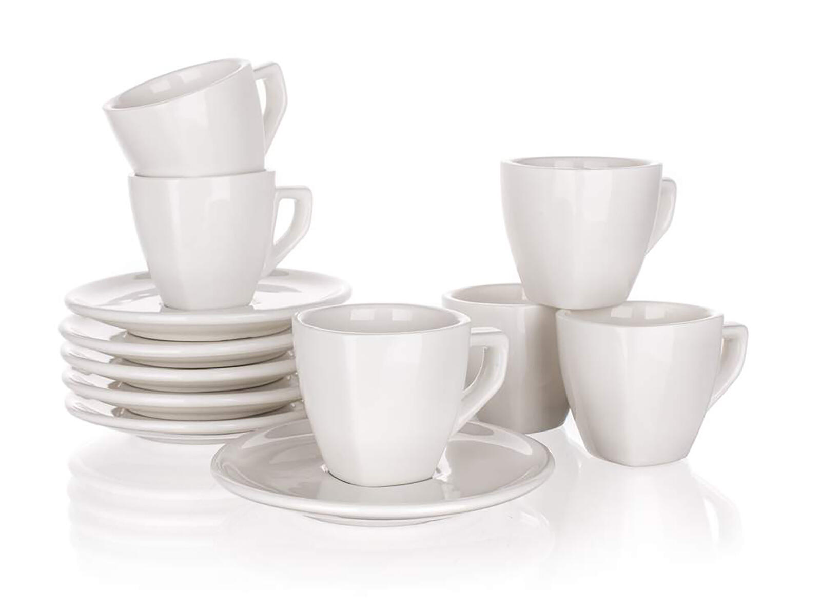 šálek + podšálek  60ml square ALBA BÍ porcelánový (6ks)