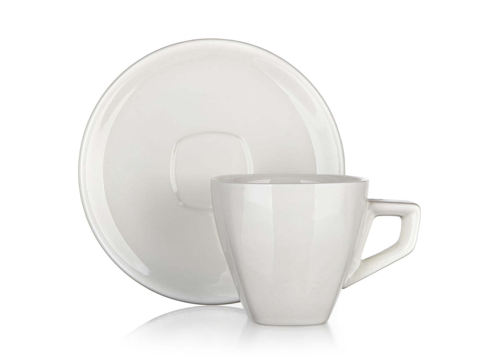 šálek + podšálek 120ml square ALBA BÍ porcelánový (6ks)
