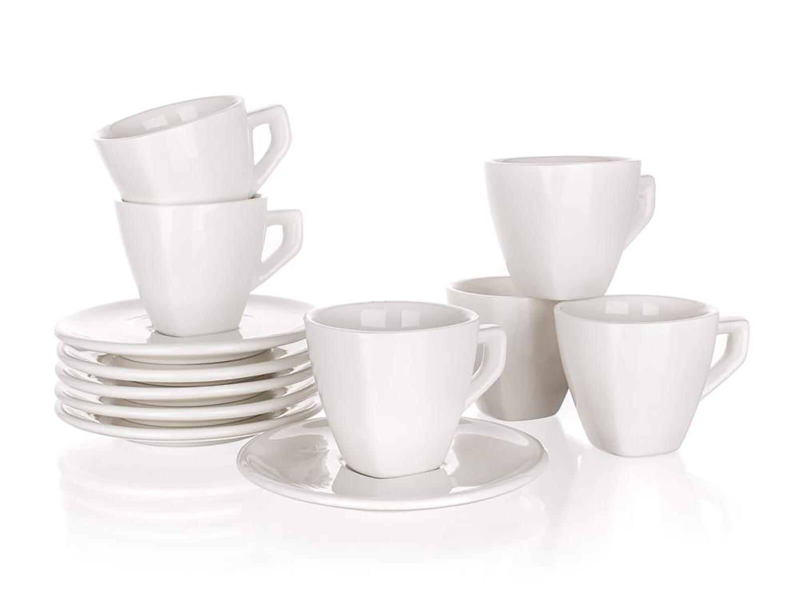 šálek + podšálek 120ml square ALBA BÍ porcelánový (6ks)