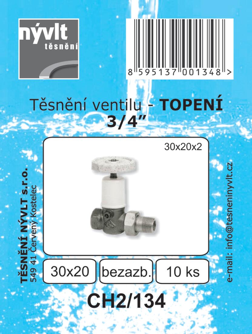 těsnění topen.3/4"vent.30x20 kling.CH2/134 (10ks) 0.02 Kg MTA MAXMIX Sklad14 606433