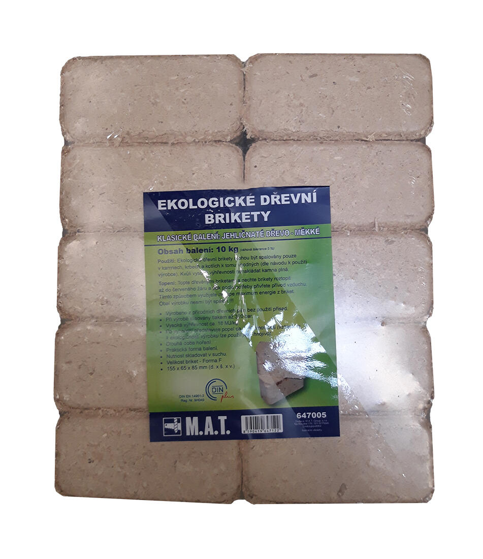 brikety dřevěné cca 10kg 10 Kg MTA MAXMIX Sklad14 647005