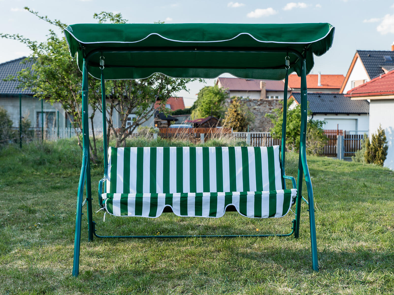 houpačka zahradní STRIPY II 170x110x153cm ZE/BÍ 21.45 Kg MTA MAXMIX Sklad14 791011