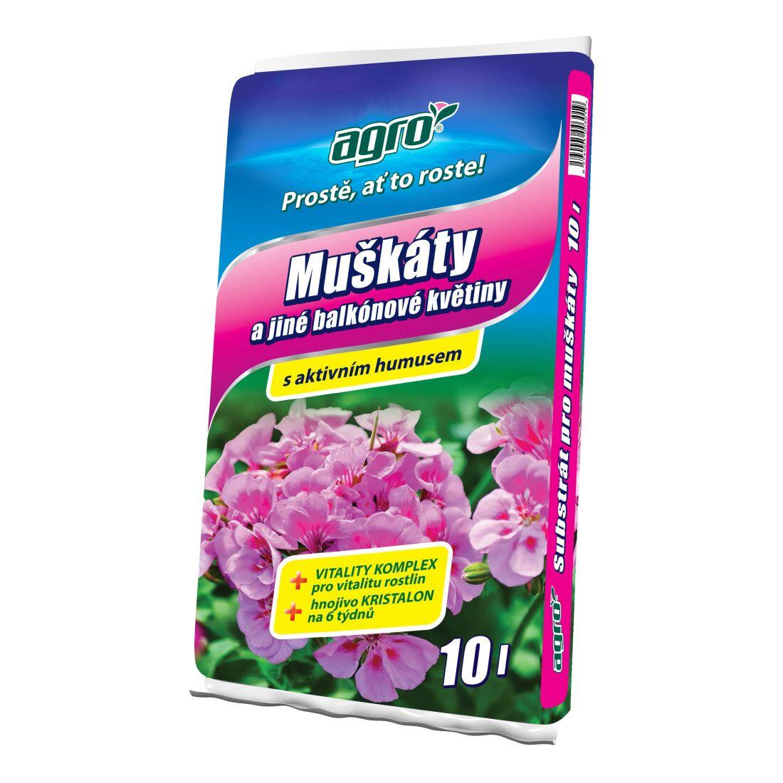substrát pro pelargonie 10l AGRO 3.95 Kg MTA MAXMIX Sklad14 912021